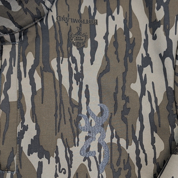 Browning Camo Full Zip Jacket Men’s Large Mossy Oak Shadow Grass Pattern - Picture 3 of 5